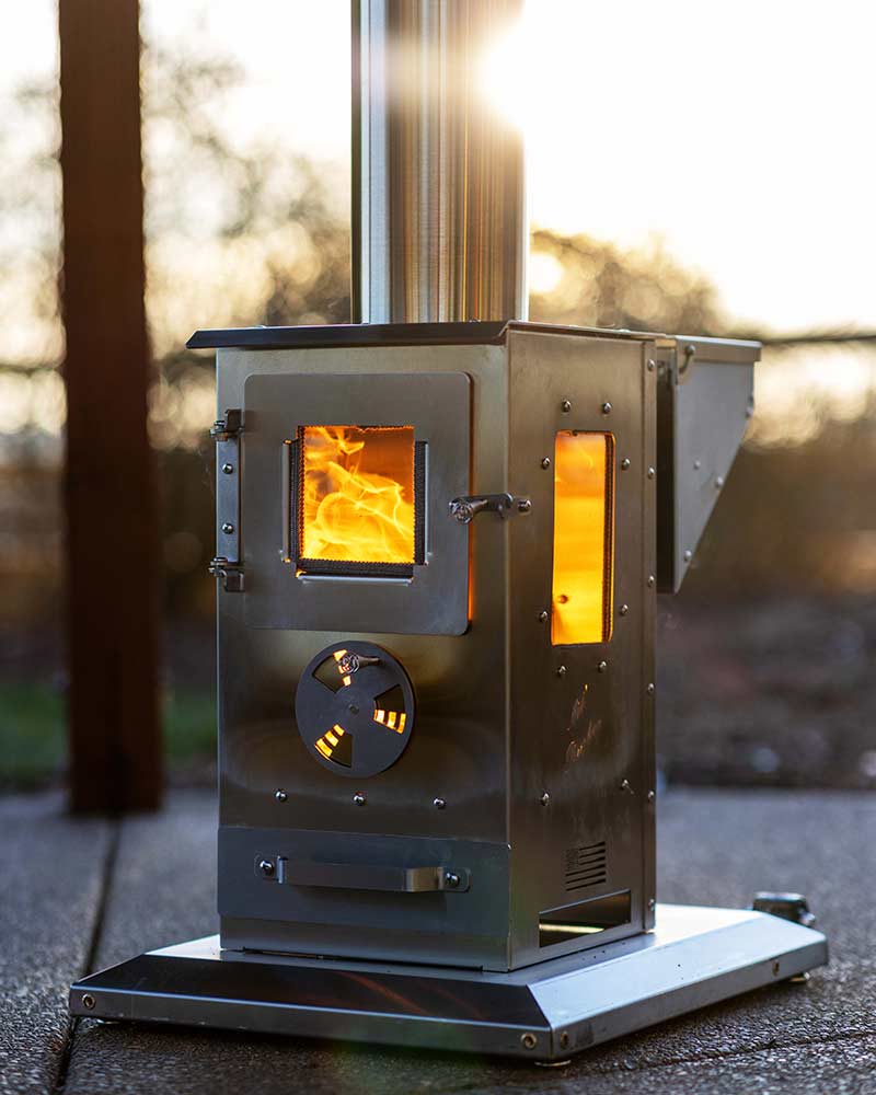 Lil' Timber - Wood Pellet Patio Heater For the Outdoorsman Timber Stoves