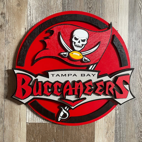 Tampa Bay Buccaneers - Layered Wood Sign For the Sports Lover Arizona Copper Beard
