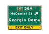 Georgia Dome – Classic Stadium Metal Sign For the Sports Lover Winks Print