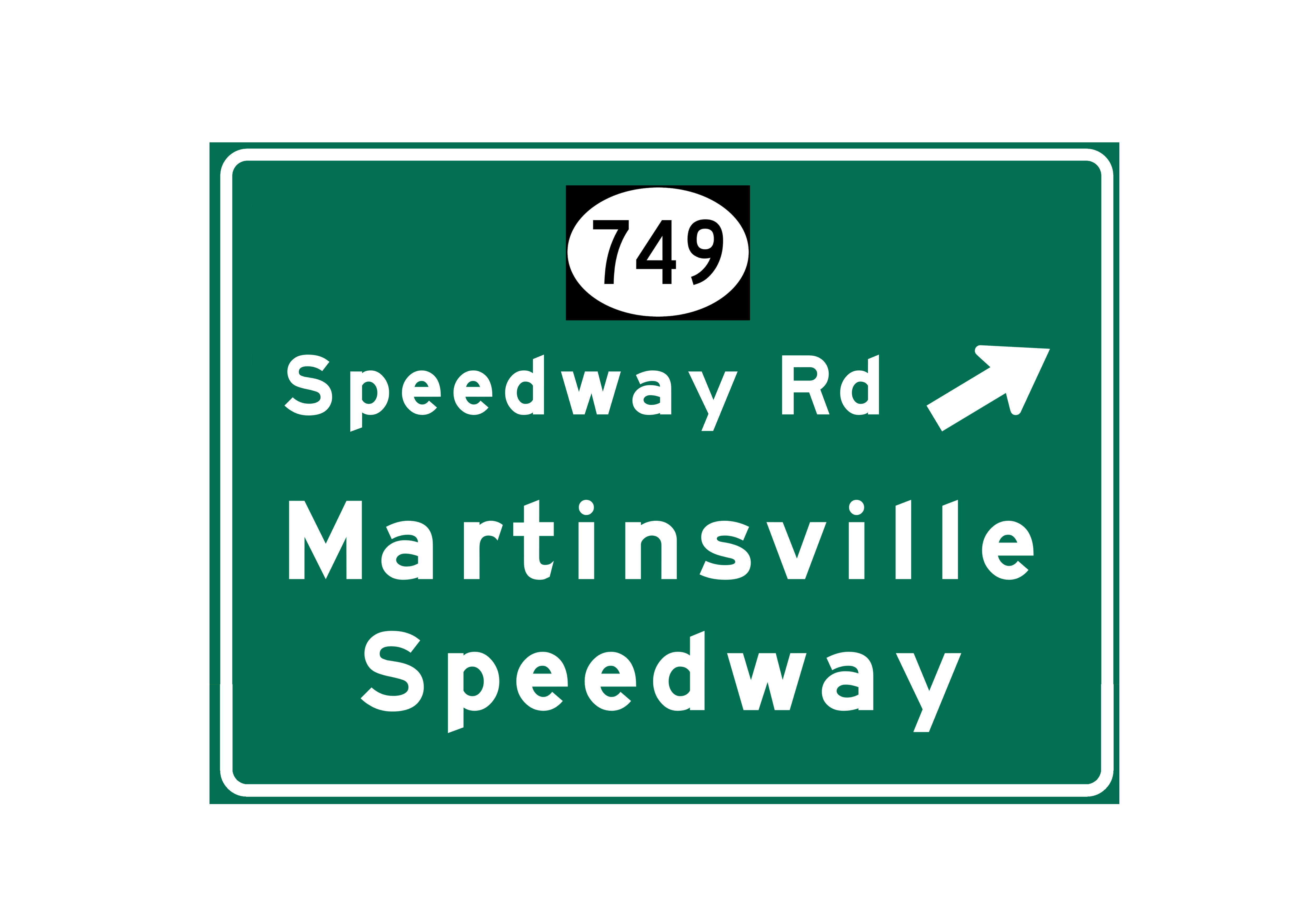 Martinsville Speedway – Metal Highway Sign For the Sports Lover Winks Print