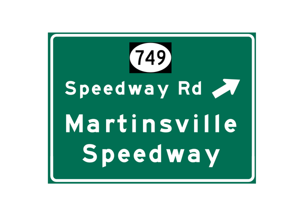 Martinsville Speedway – Metal Highway Sign For the Sports Lover Winks Print