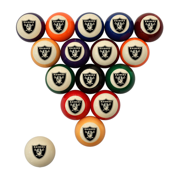 NFL Teams - Billiard Ball Sets For the Player American Gaming Supply Las Vegas Raiders