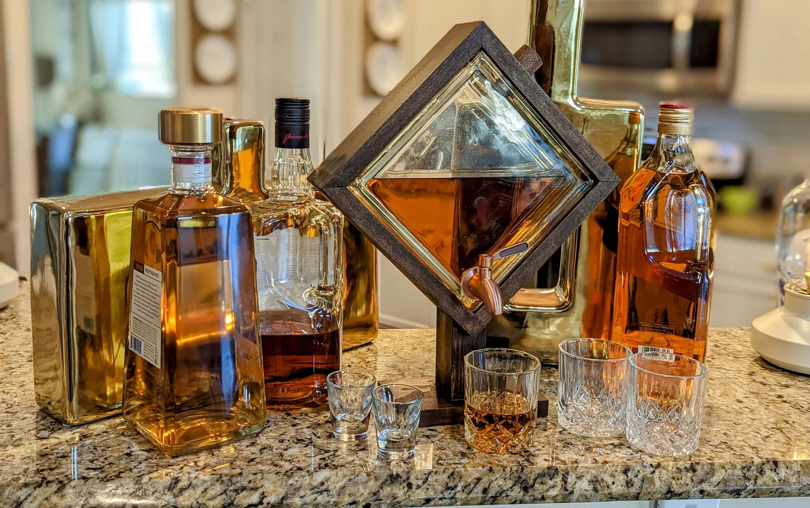 Glass Block - Bourbon and Wine Decanter For the Bar Studio Allen Shop