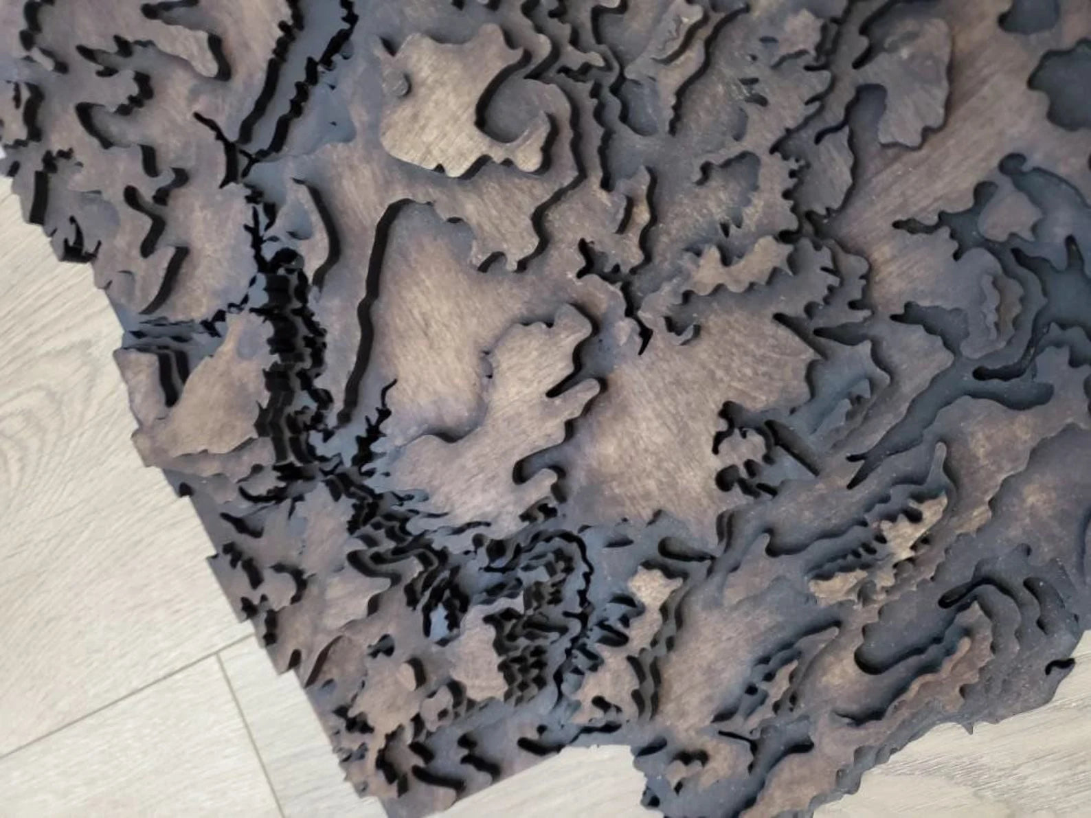 Arizona Topographical Map - Layered Wood Sign For the Man Cave Arizona Copper Beard