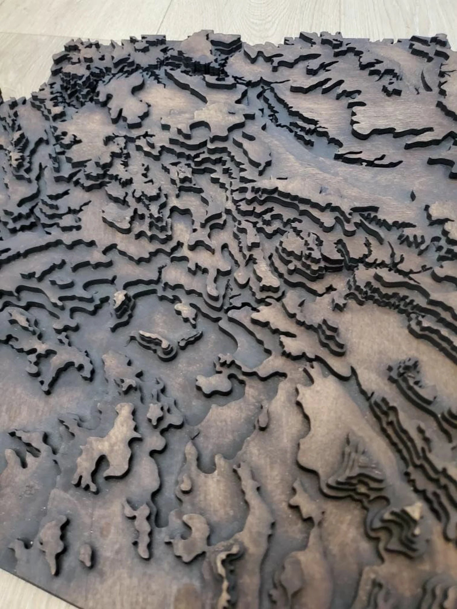 Arizona Topographical Map - Layered Wood Sign For the Man Cave Arizona Copper Beard