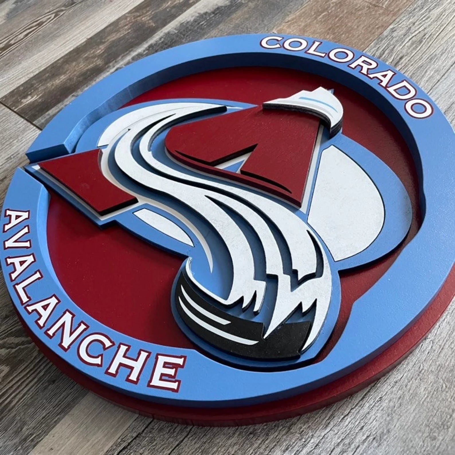 Colorado Avalanche - Layered Wood Sign For the Sports Lover Arizona Copper Beard