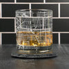 City Map Rocks Glass - Top 50 US Cities