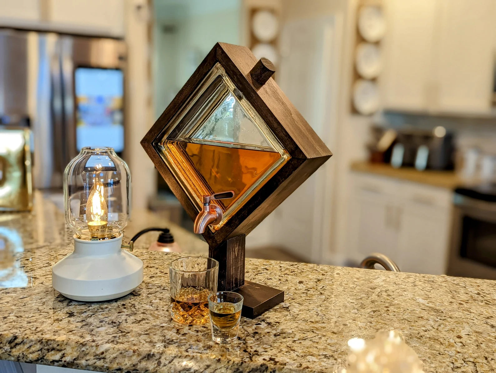 Glass Block - Bourbon and Wine Decanter For the Bar Studio Allen Shop