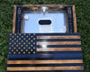 Thin Blue Line American Flag Concealed Gun Case - With Magnetic Release For the Outdoorsman 13 Stripes