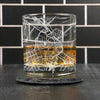 City Map Rocks Glass - Top 50 US Cities