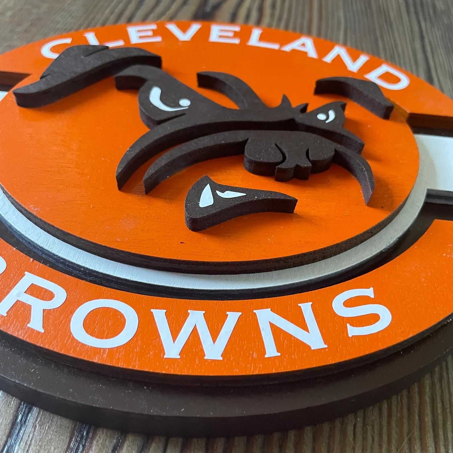 Cleveland Browns - Layered Wood Sign For the Sports Lover Arizona Copper Beard