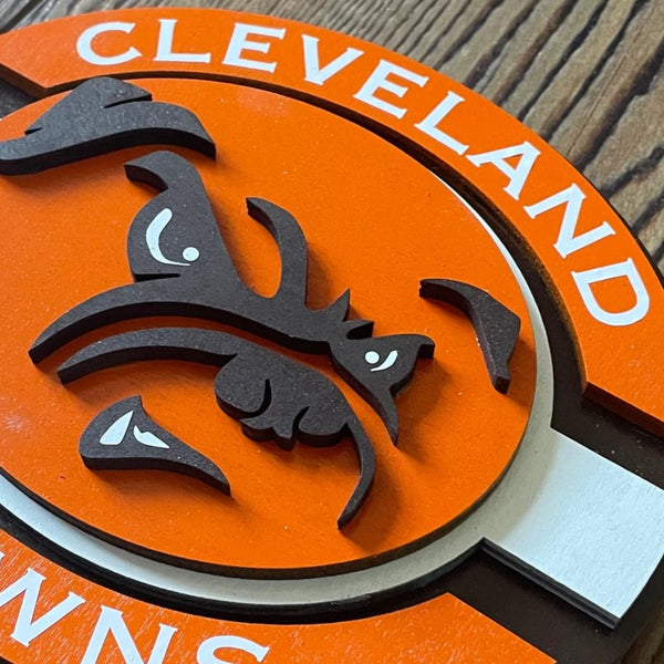 Cleveland Browns - Layered Wood Sign For the Sports Lover Arizona Copper Beard
