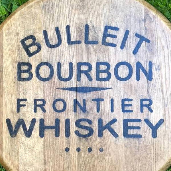 Bulleit Bourbon Barrel Top - Wall Hanging For the Man Cave Gambill Woodworking
