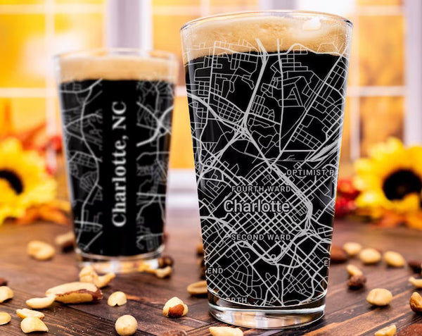 City Map Pint Glass - Top 50 US Cities