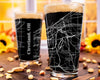 City Map Pint Glass - Top 50 US Cities For the Bar Hometown Gifts Cleveland OH
