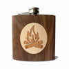 Campfire - Wooden Hip Flask For the Bar Autumn Woods