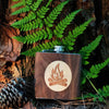 Campfire - Wooden Hip Flask For the Bar Autumn Woods