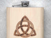 Celtic Knot - Wooden Hip Flask For the Bar Autumn Woods