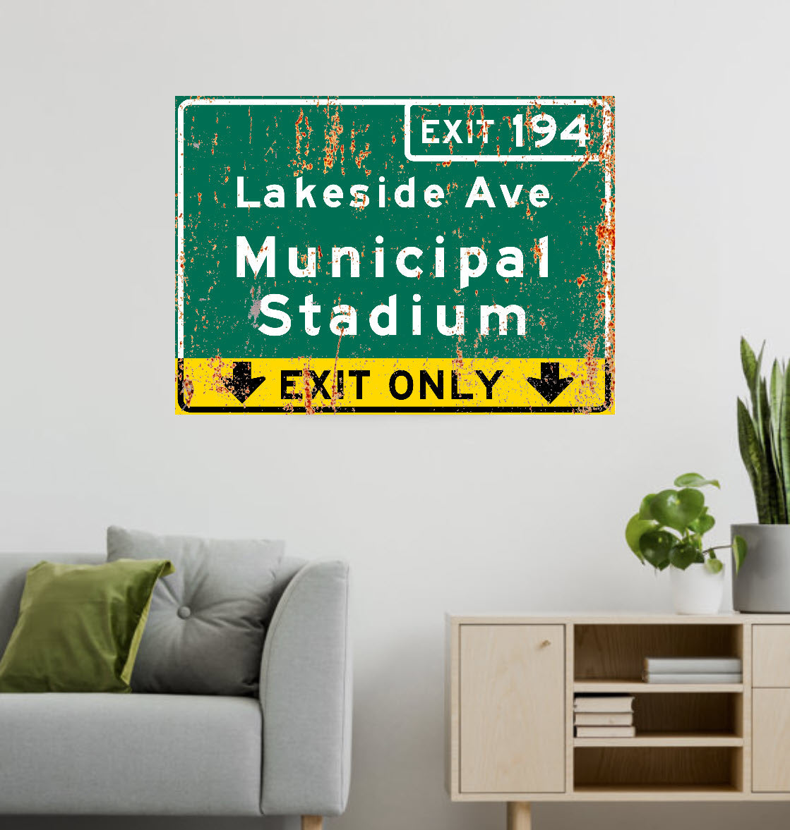 Cleveland Municipal Stadium – Classic Stadium Metal Sign