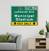 Cleveland Municipal Stadium – Classic Stadium Metal Sign