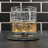 City Map Rocks Glass - Top 50 US Cities