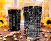 City Map Pint Glass - Top 50 US Cities
