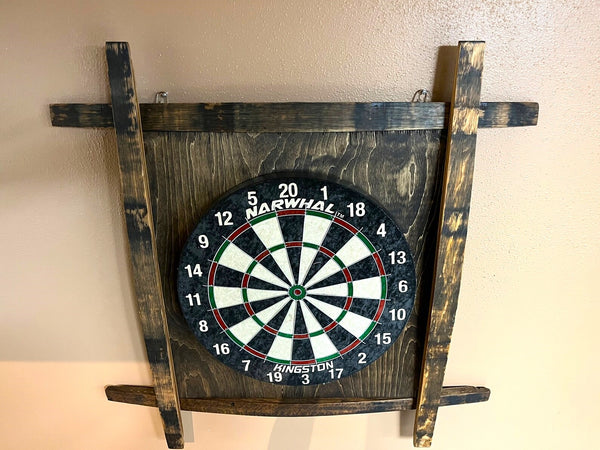 Bourbon Barrel Stave Dart Board For the Player Bluegrass Barrels