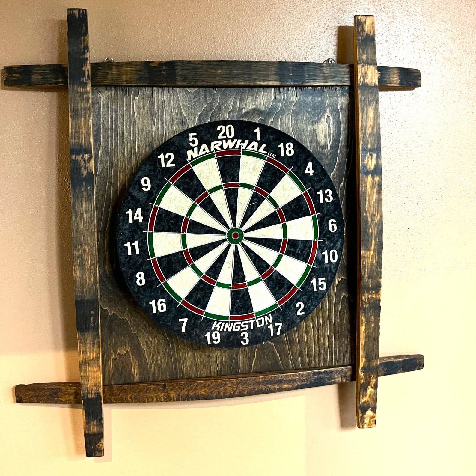 Bourbon Barrel Stave Dart Board For the Player Bluegrass Barrels