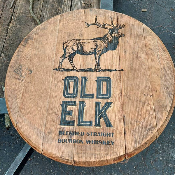 Old Elk Bourbon Barrel Top - Wall Hanging For the Man Cave Gambill Woodworking
