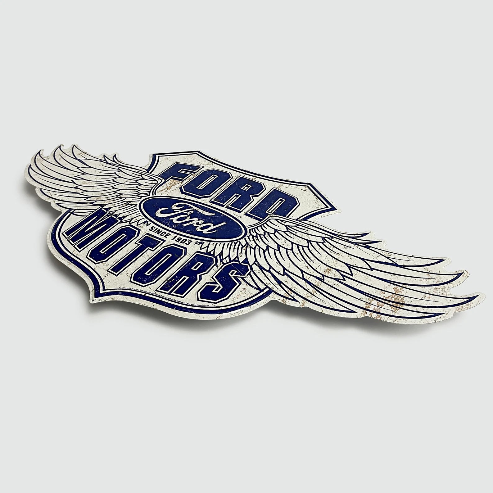 Ford Motors '32-Inch Winged Logo' - Tin Metal Sign For the Gear Head Sign Box Co.