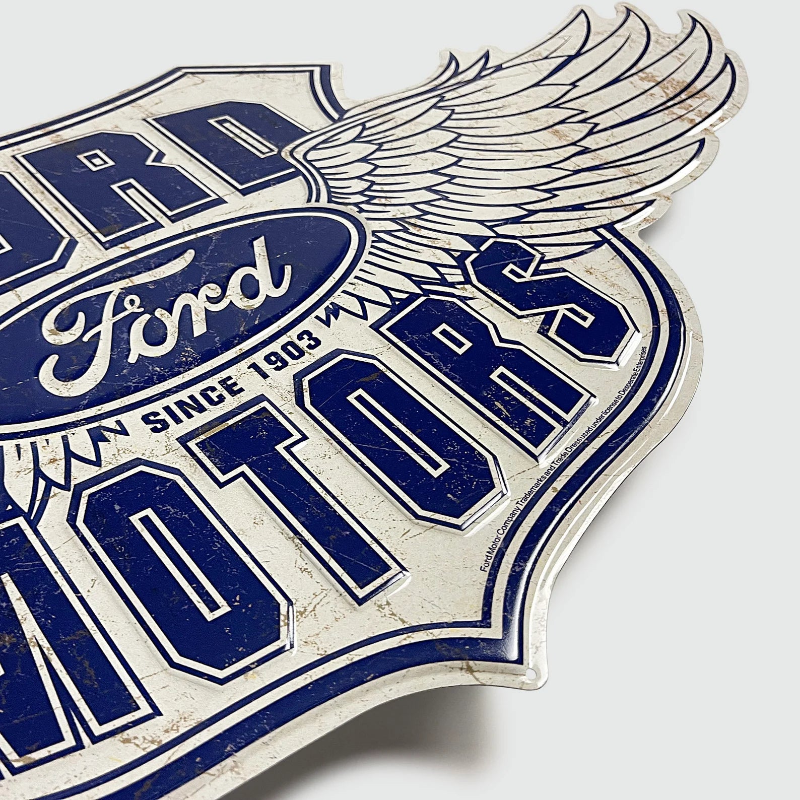 Ford Motors '32-Inch Winged Logo' - Tin Metal Sign For the Gear Head Sign Box Co.