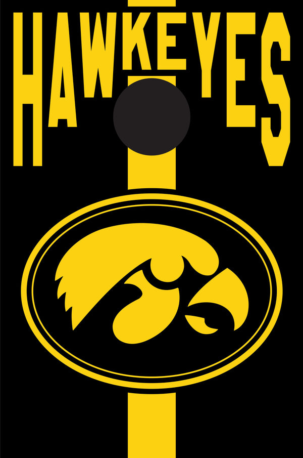 Cornhole Boards - University of Iowa Hawkeyes For the Player Moseye Pong