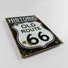 Historic Old Route 66 - Tin Metal Sign For the Man Cave Sign Box Co.