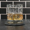 City Map Rocks Glass - Top 50 US Cities