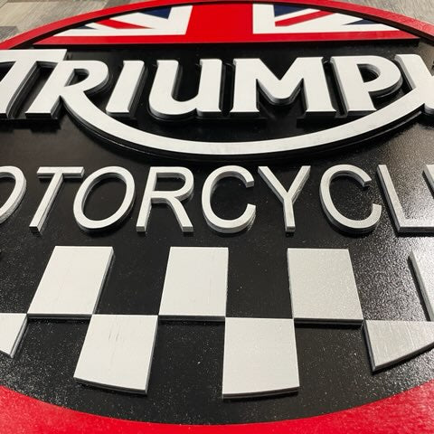 Triumph Motorcycles - Layered Wood Sign For the Gear Head Arizona Copper Beard