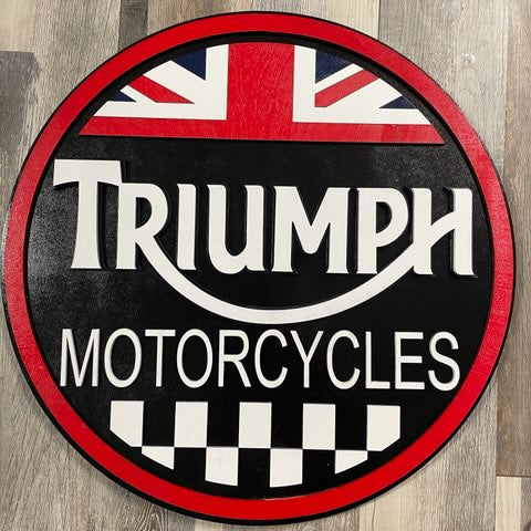 Triumph Motorcycles - Layered Wood Sign For the Gear Head Arizona Copper Beard