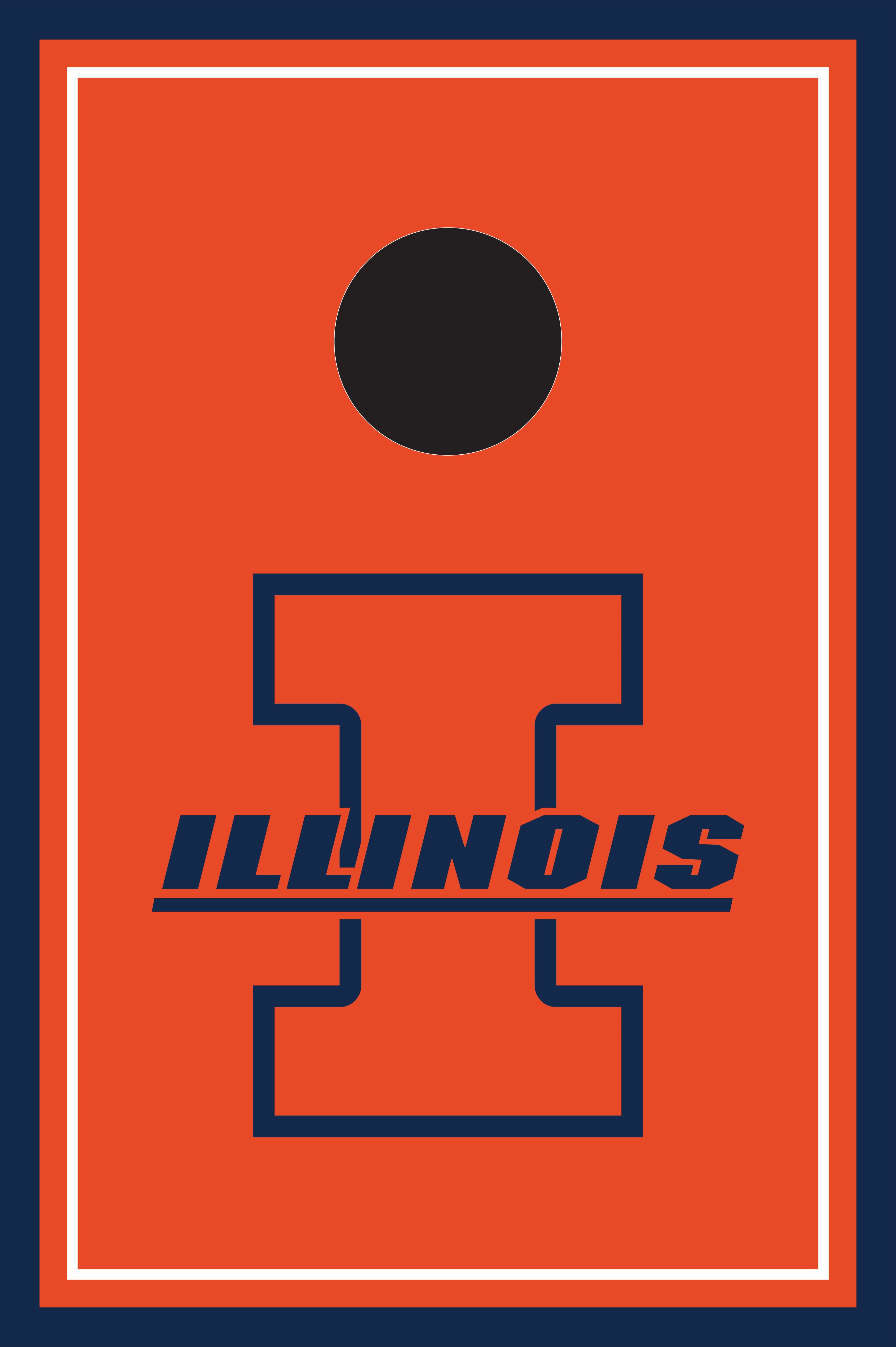 Cornhole Boards - University of Illinois For the Player Moseye Pong