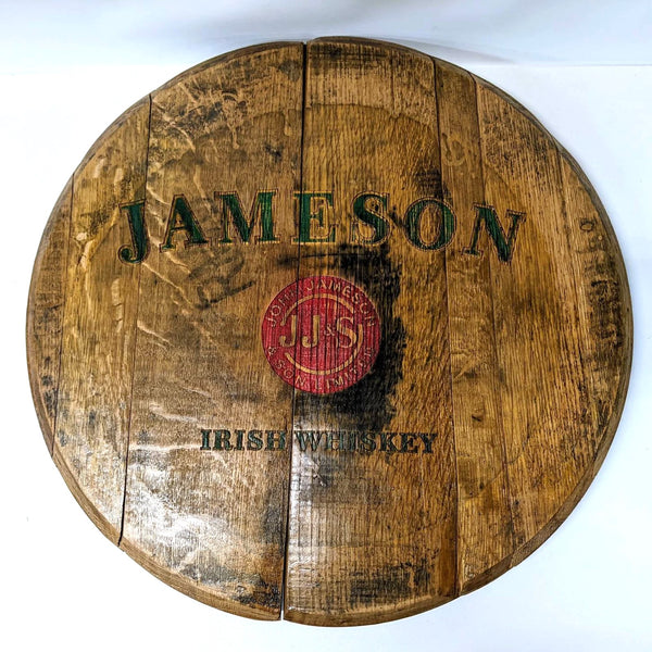 Jameson Whiskey Barrel Top - Wall Hanging For the Man Cave Gambill Woodworking