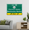 Kentucky Derby – Metal Highway Sign For the Sports Lover