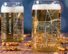 City Map Beer Can Glass - Top 50 US Cities For the Bar Hometown Gifts Louisville KY