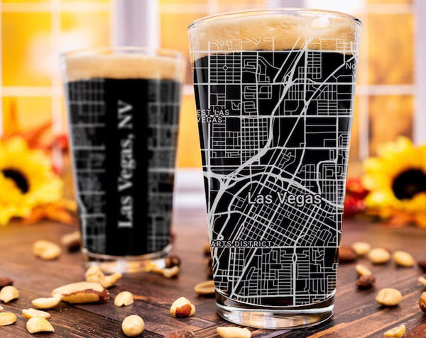 City Map Pint Glass - Top 50 US Cities