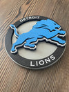 Detroit Lions - Layered Wood Sign For the Sports Lover Arizona Copper Beard