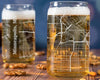 City Map Beer Can Glass - Top 50 US Cities