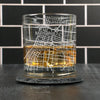 City Map Rocks Glass - Top 50 US Cities