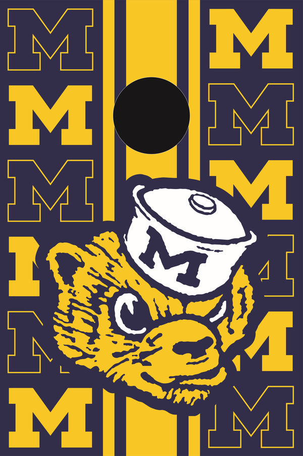 Cornhole Boards - University of Michigan For the Player Moseye Pong