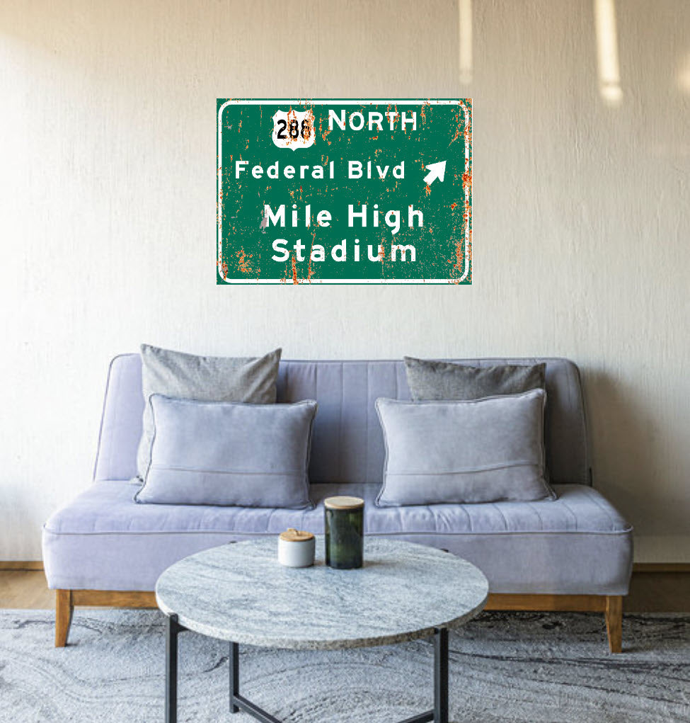 Mile High Stadium – Classic Stadium Metal Sign