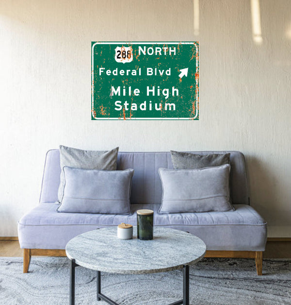 Mile High Stadium – Classic Stadium Metal Sign