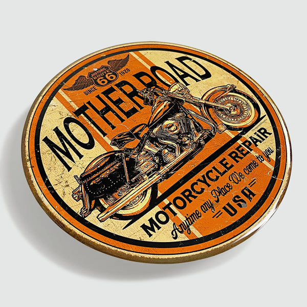 Mother Road Motorcycle Repair - Tin Metal Sign For the Gear Head Sign Box Co.
