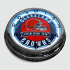 Cleveland Browns - Metal White Neon Clock For the Sports Lover Sign Box Co.