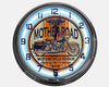 Mother Road Motorcycle Repair - Metal White Neon Clock For the Gear Head Sign Box Co.